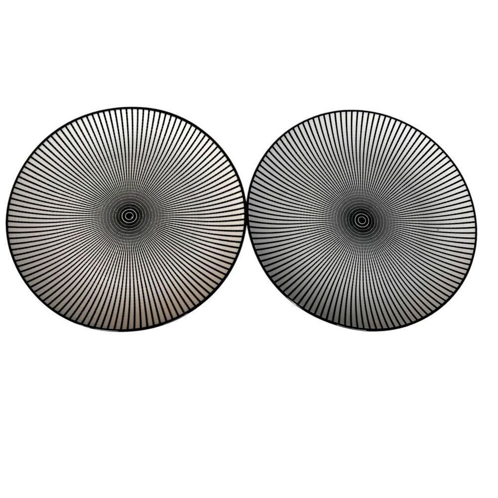 Set of 2 Royal Norfolk Black & White Royal Swirl 7.5” Salad Plates